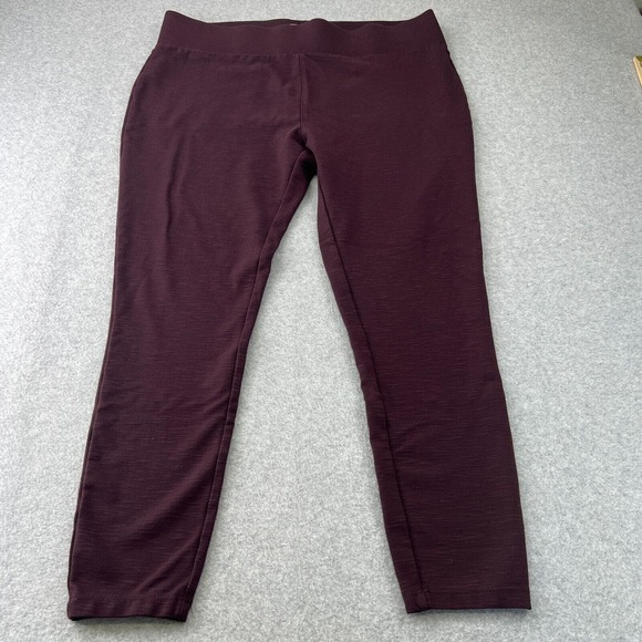 Matty M Leggings Women's Stretch Pants Burgundy Red Stretch Waistband Size XL - Picture 6 of 13